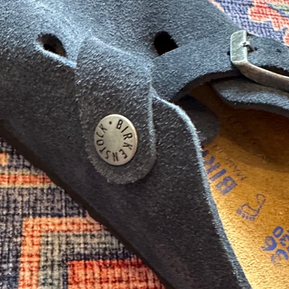 Birkenstock Blue Suede Clogs - Picture 4 of 5